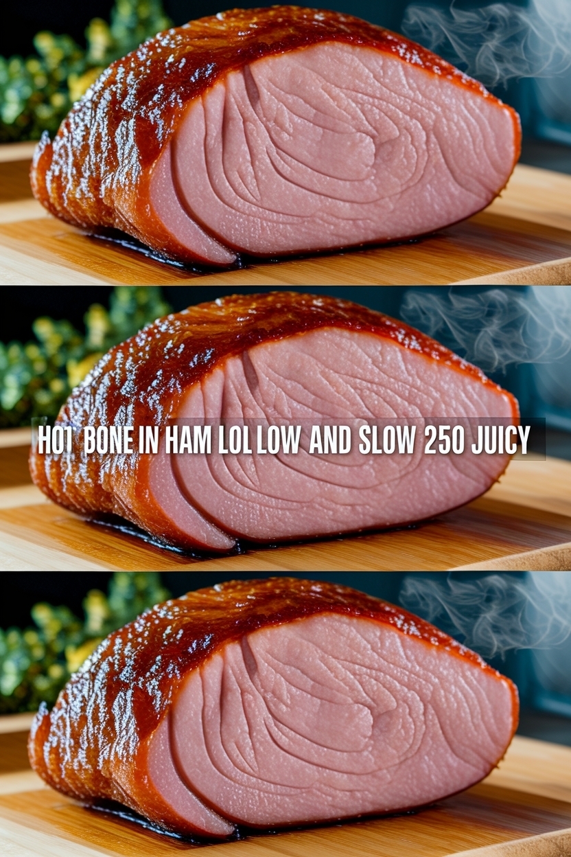 bone in ham low and slow 250 juicy