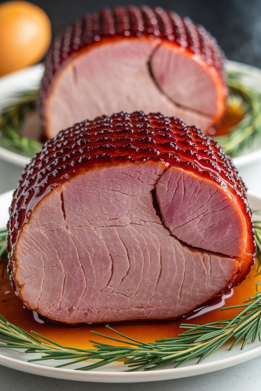 spiral ham in oven 275 with foil glaze