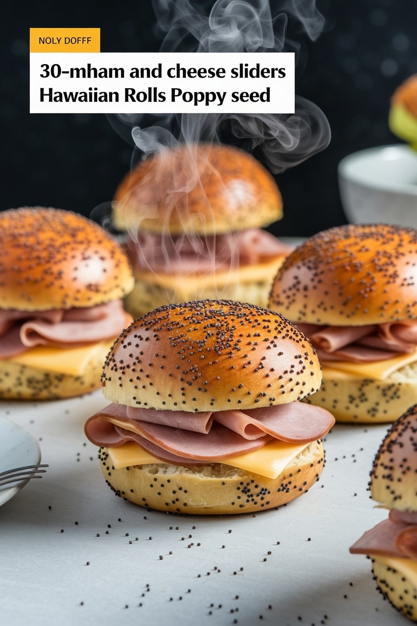 ham and cheese sliders hawaiian rolls poppy seed