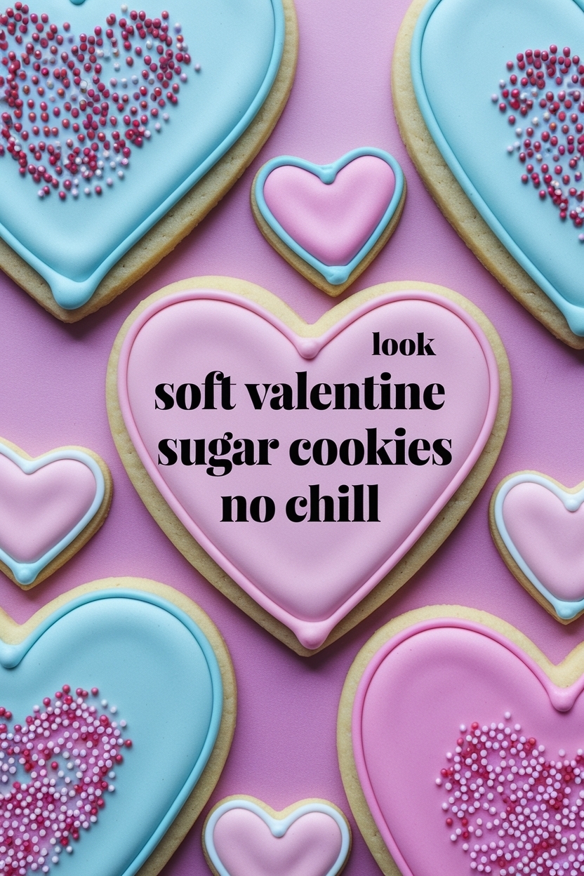 soft valentine sugar cookies no chill - Extra Photo