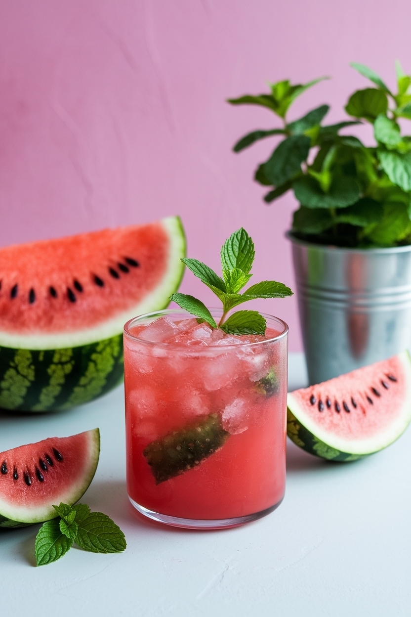 watermelon mint agua fresca mocktail
