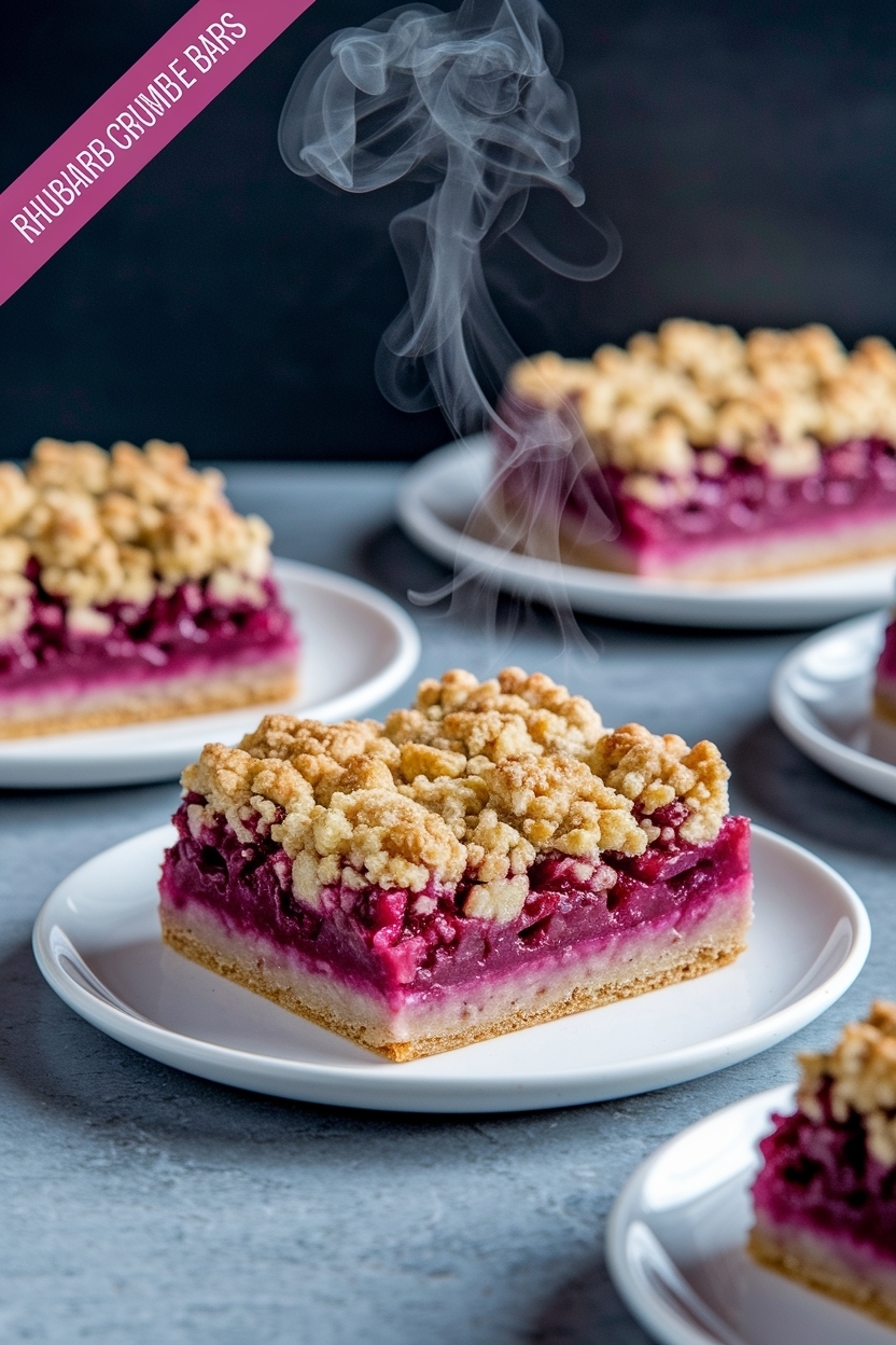rhubarb crumble bars