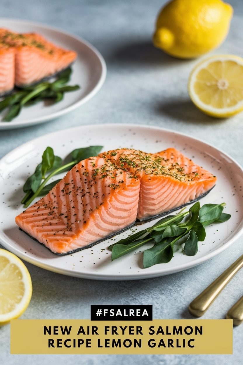 air fryer salmon recipe lemon garlic