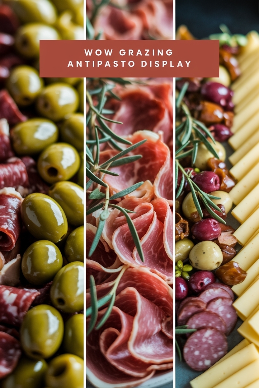 grazing table antipasto display