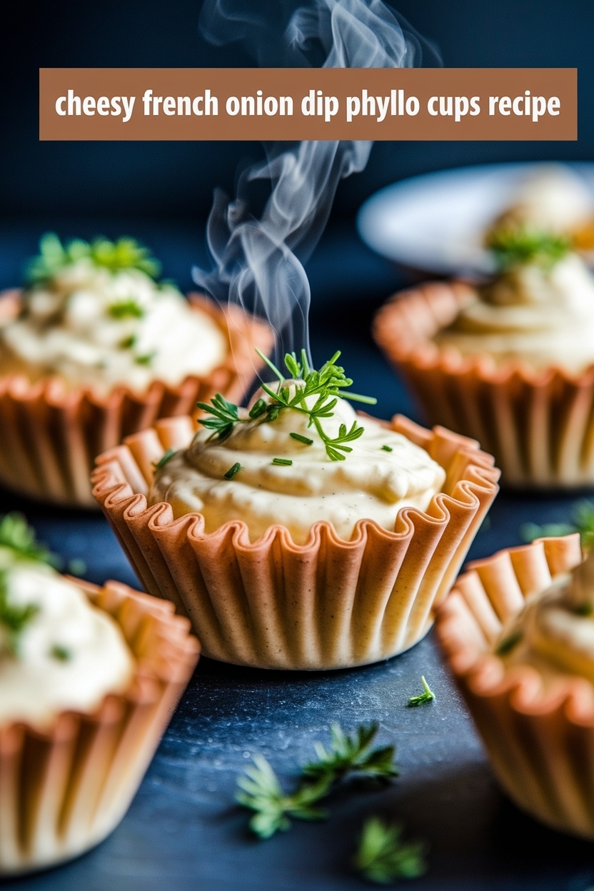 french onion dip phyllo cups recipe