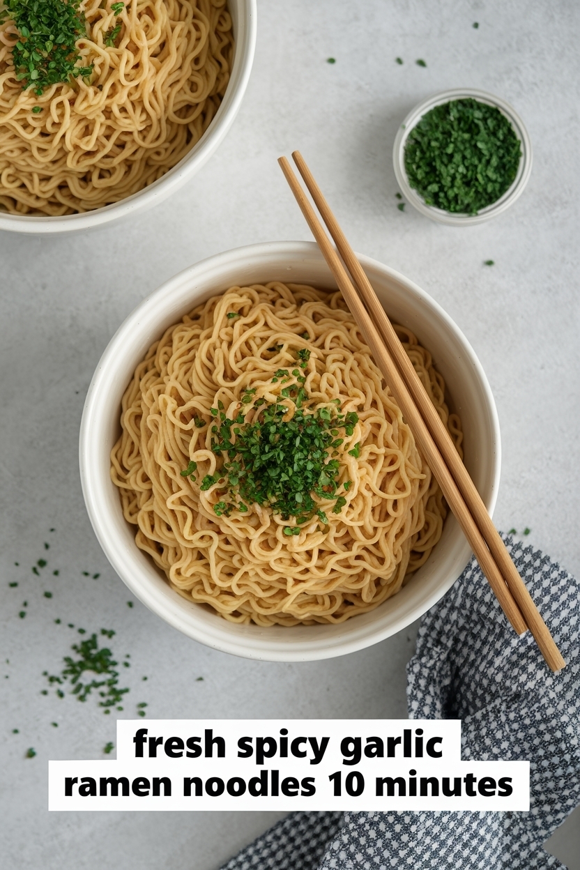 spicy garlic ramen noodles 10 minutes