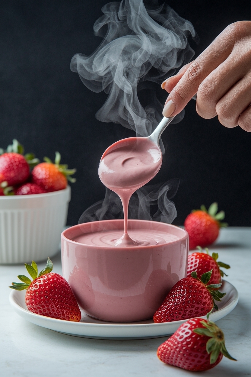 pink chocolate strawberries colored cocoa butter