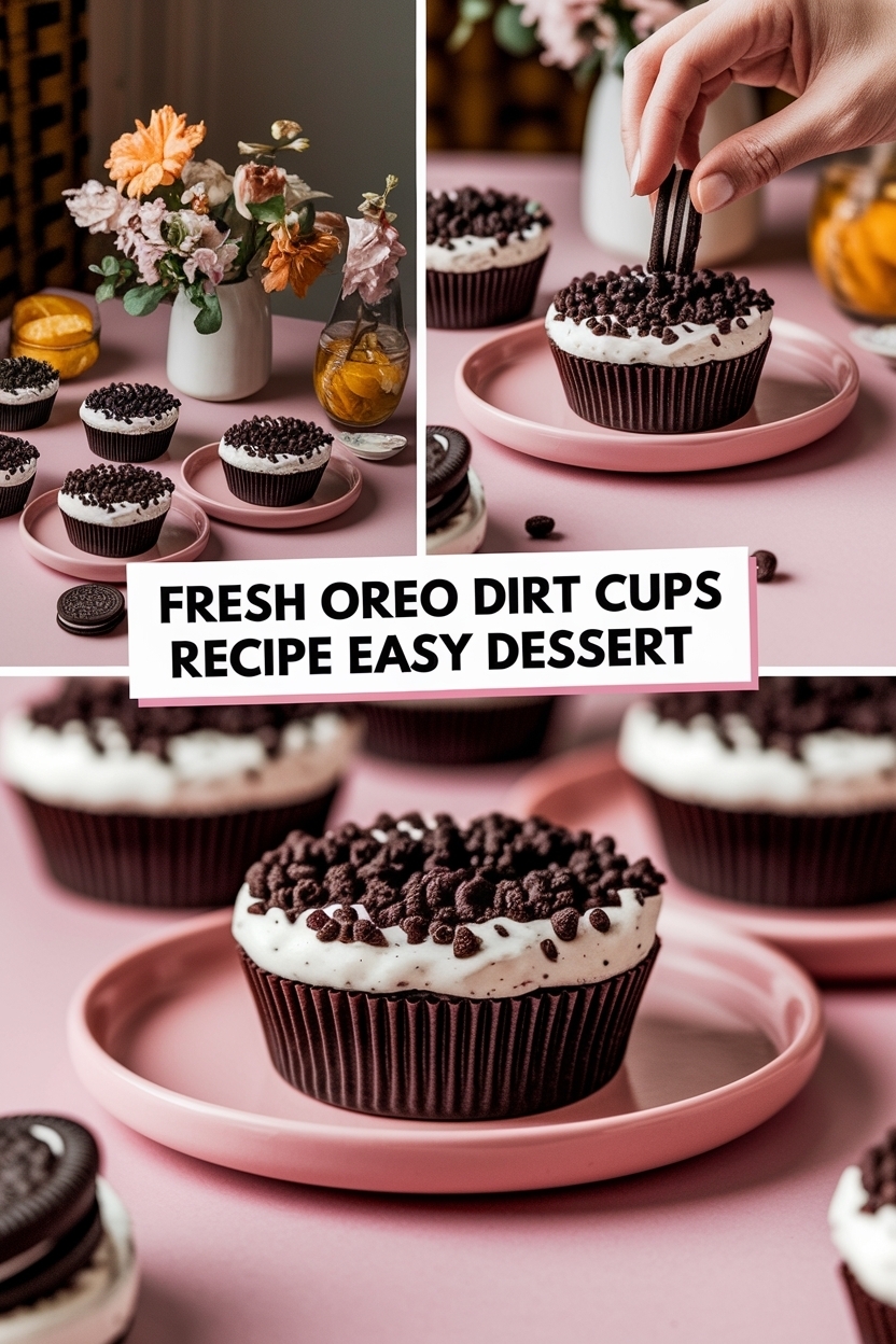 oreo dirt cups recipe easy dessert