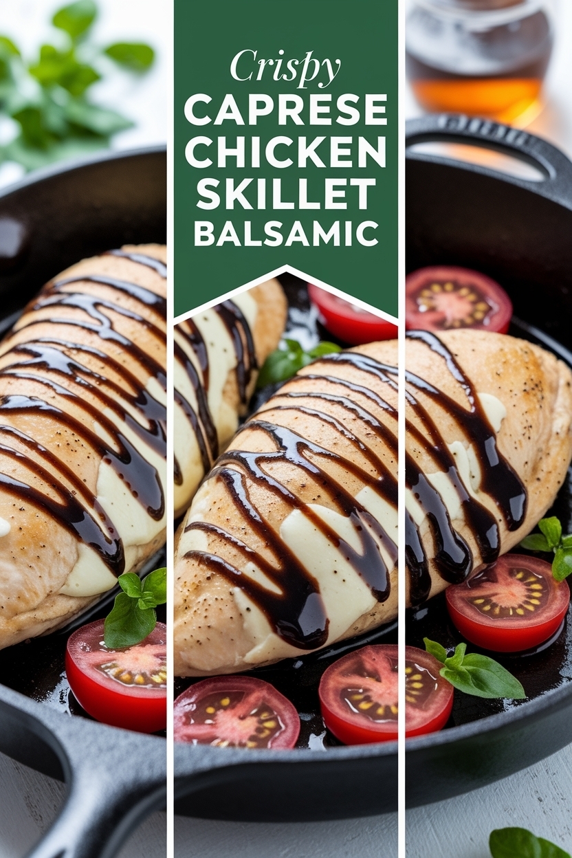 caprese chicken skillet balsamic
