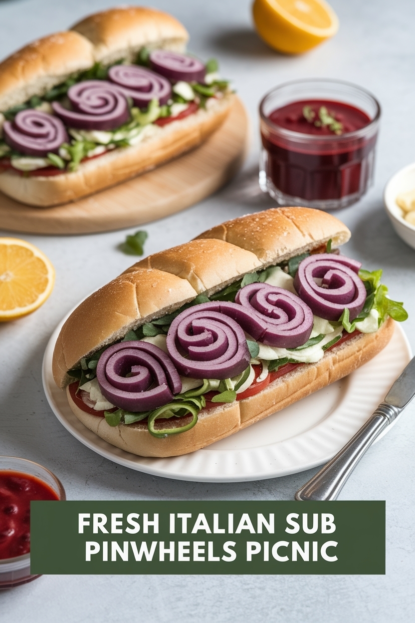 italian sub pinwheels picnic