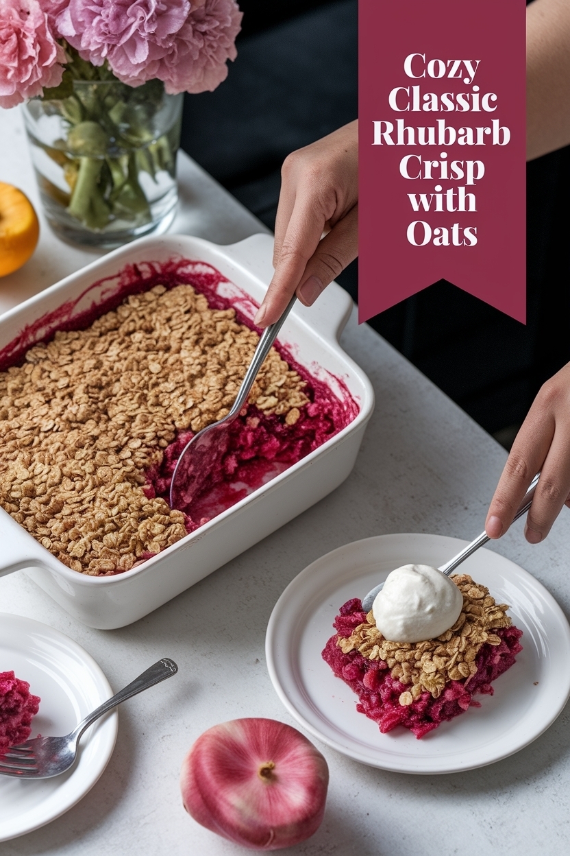 classic rhubarb crisp with oats