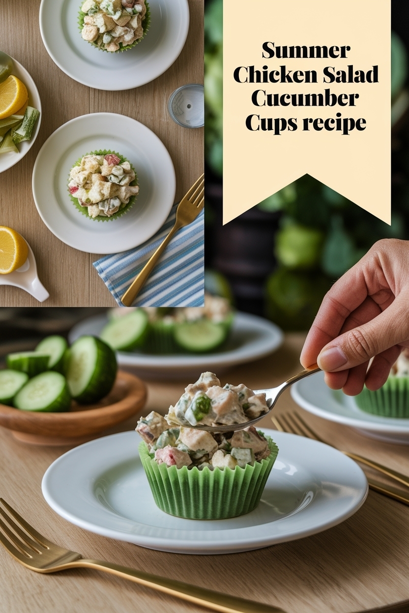 chicken salad cucumber cups recipe