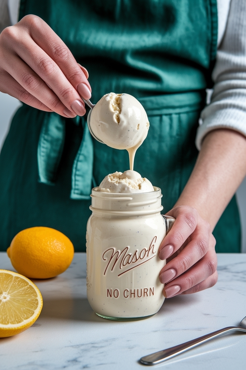 mason jar ice cream recipe no churn