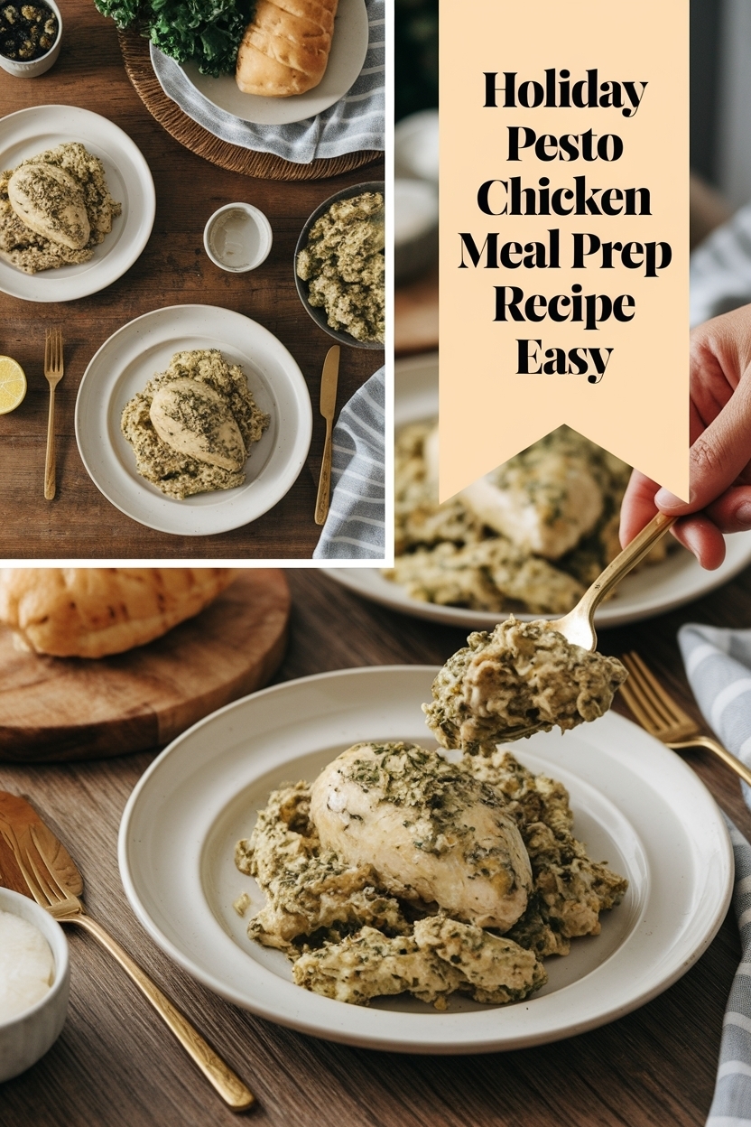 pesto chicken meal prep recipe easy