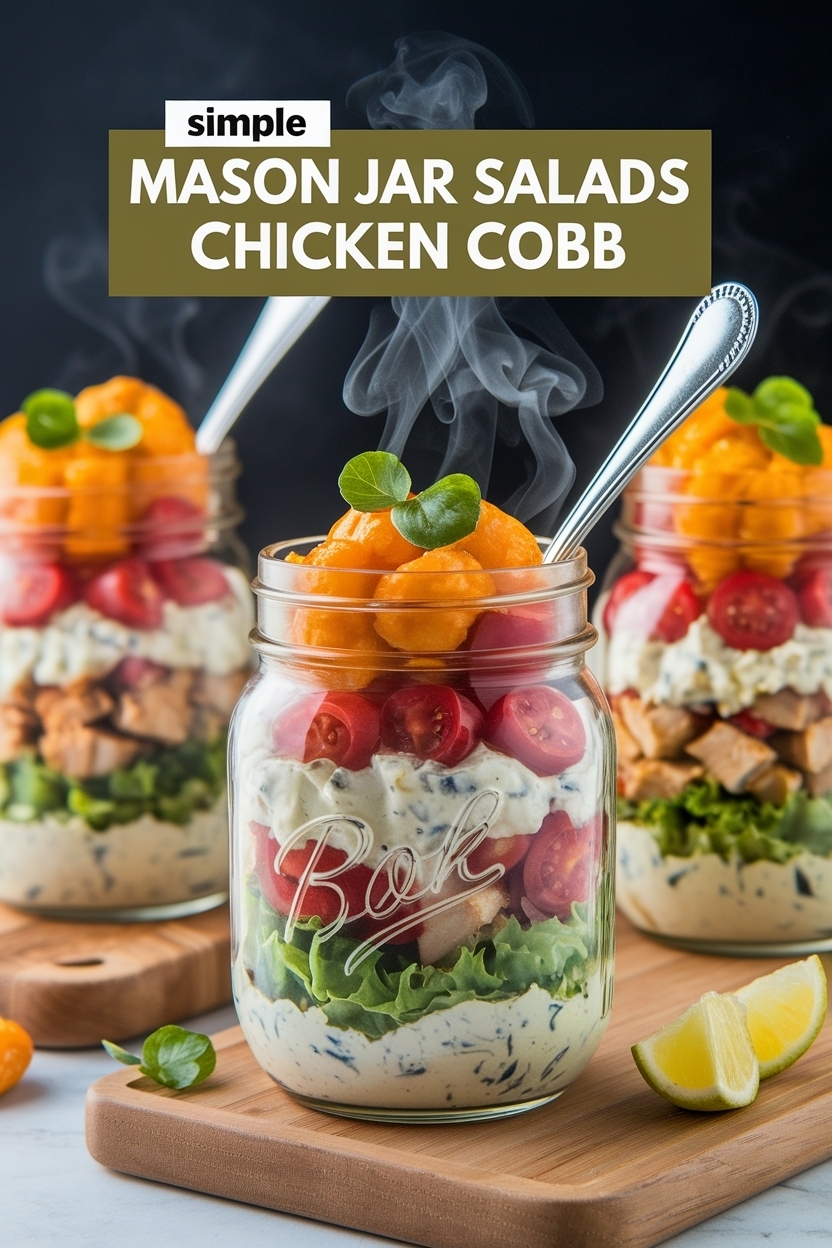 mason jar salads chicken cobb