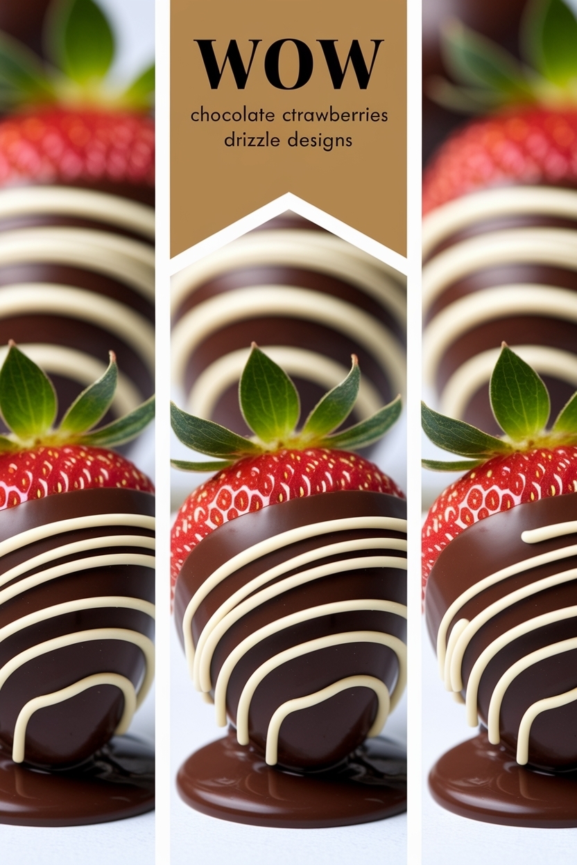 chocolate covered strawberries drizzle designs