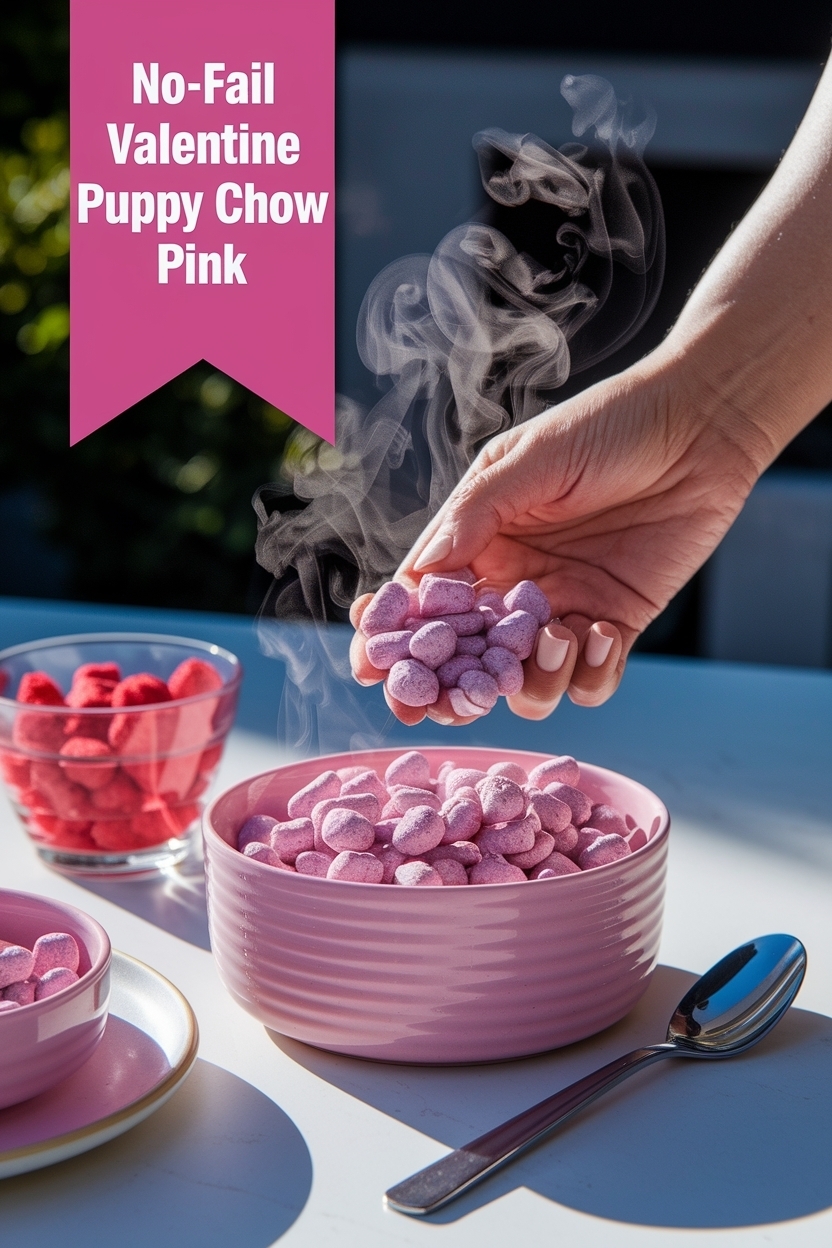 valentine puppy chow pink