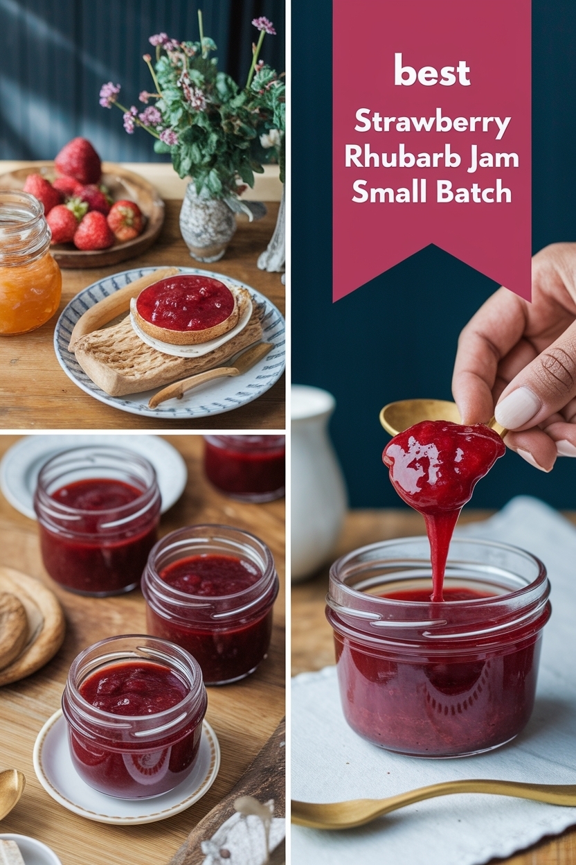 strawberry rhubarb jam small batch