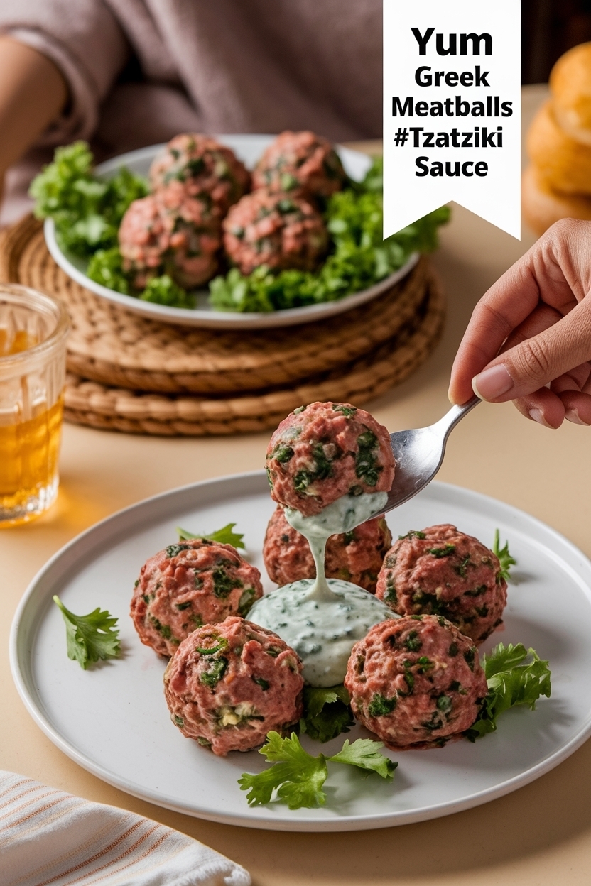 greek meatballs recipe tzatziki sauce