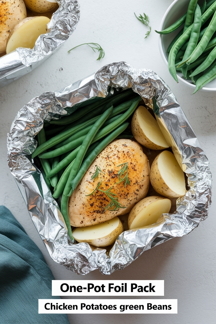 foil pack chicken potatoes green beans