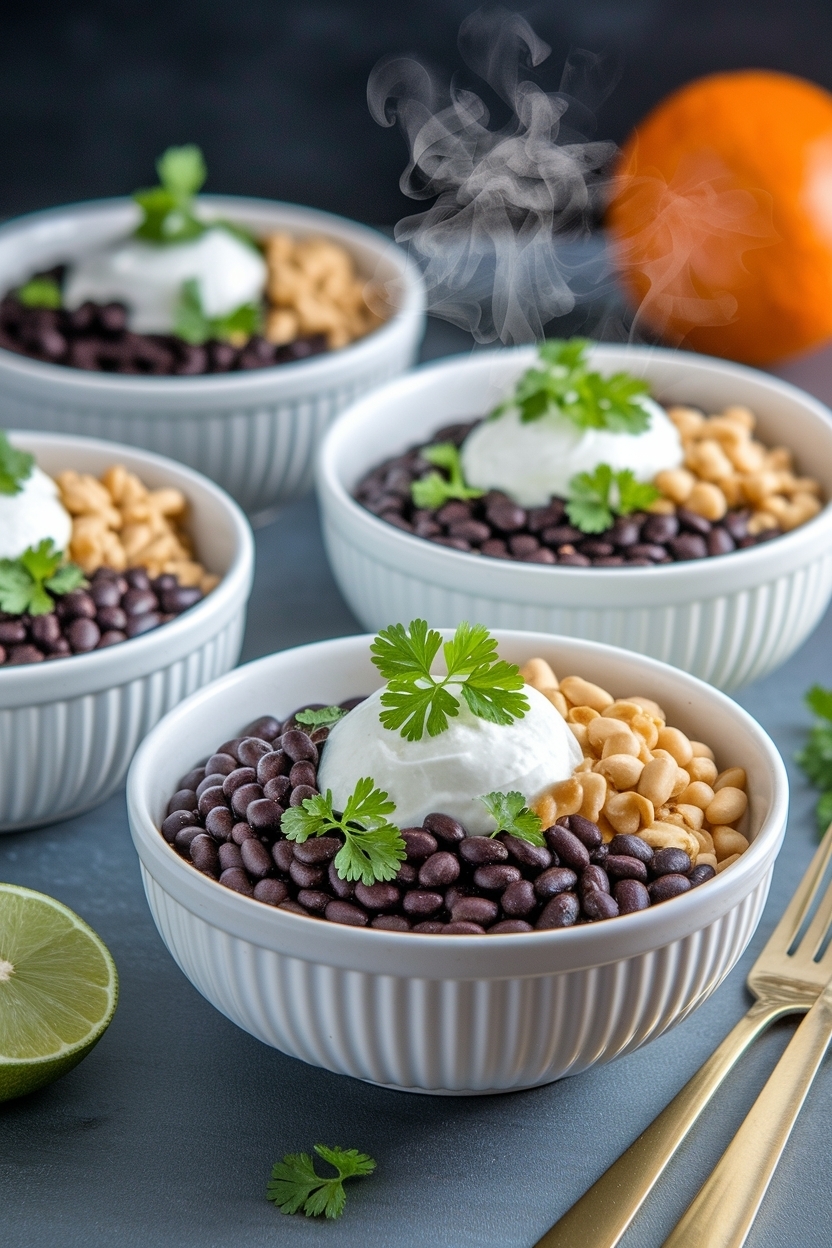 black bean burrito meal prep bowls