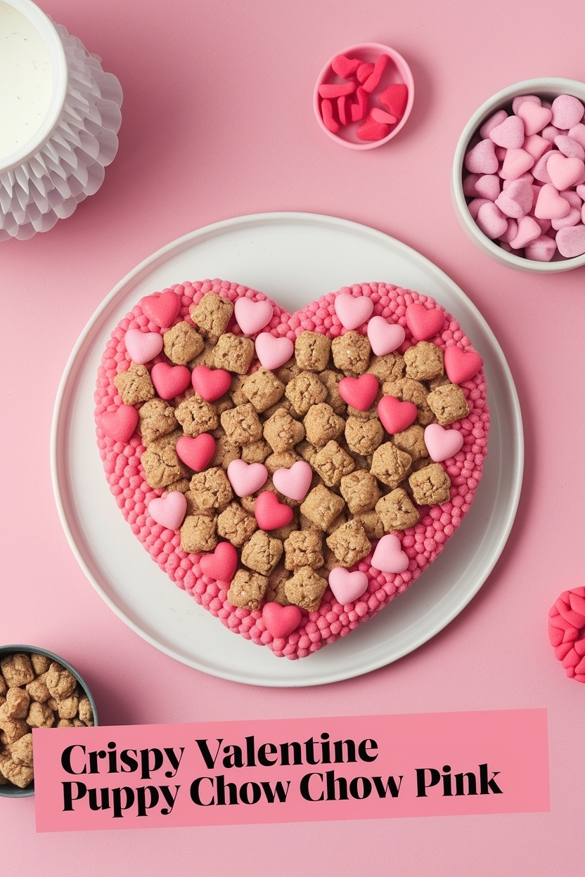 valentine puppy chow pink