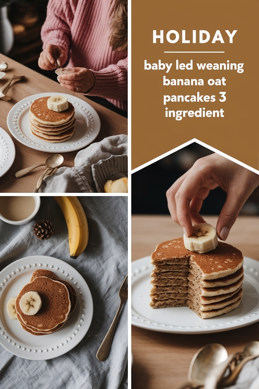baby led weaning banana oat pancakes 3 ingredient