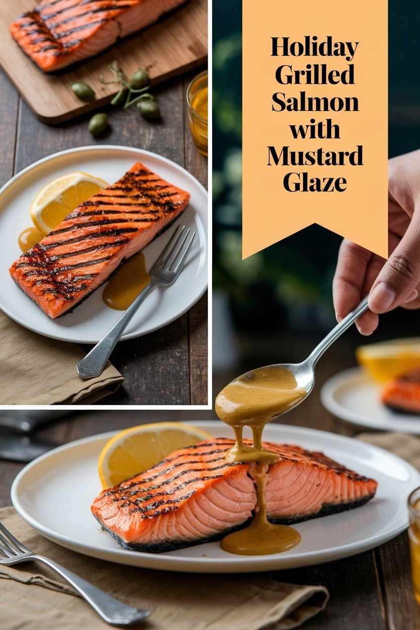 grilled salmon with honey mustard glaze