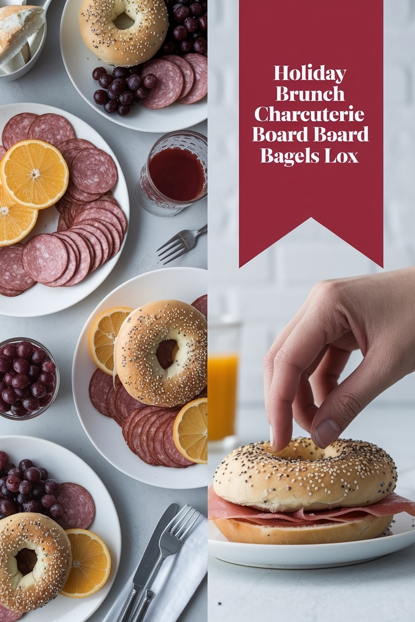brunch charcuterie board bagels lox