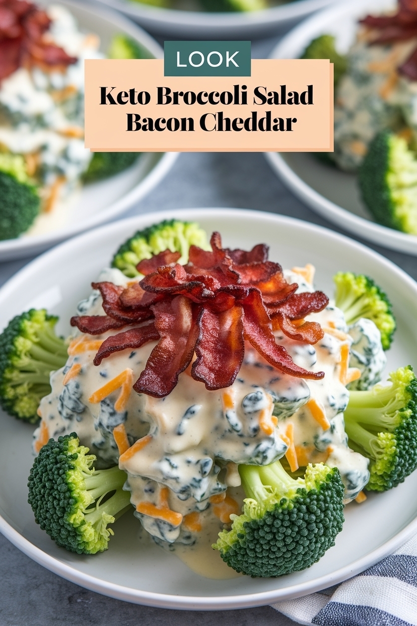 keto broccoli salad bacon cheddar