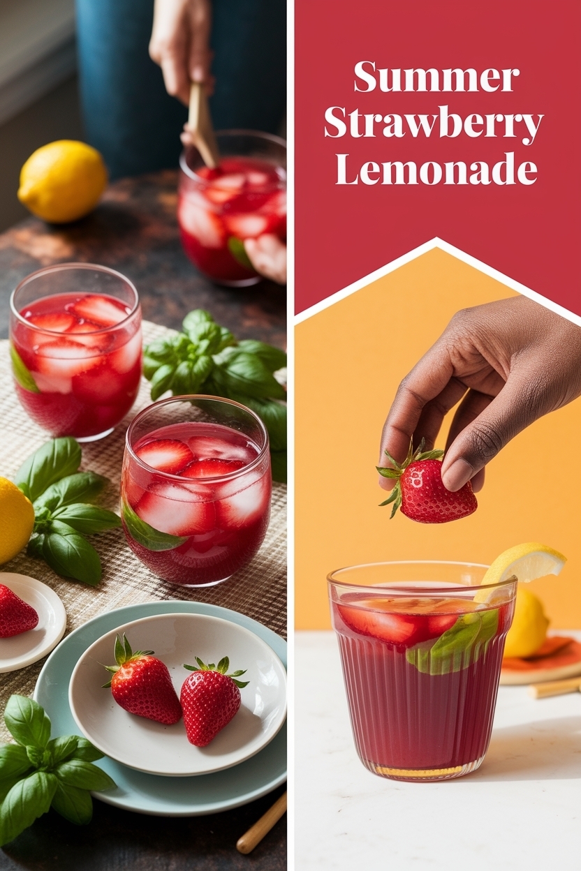 strawberry basil lemonade
