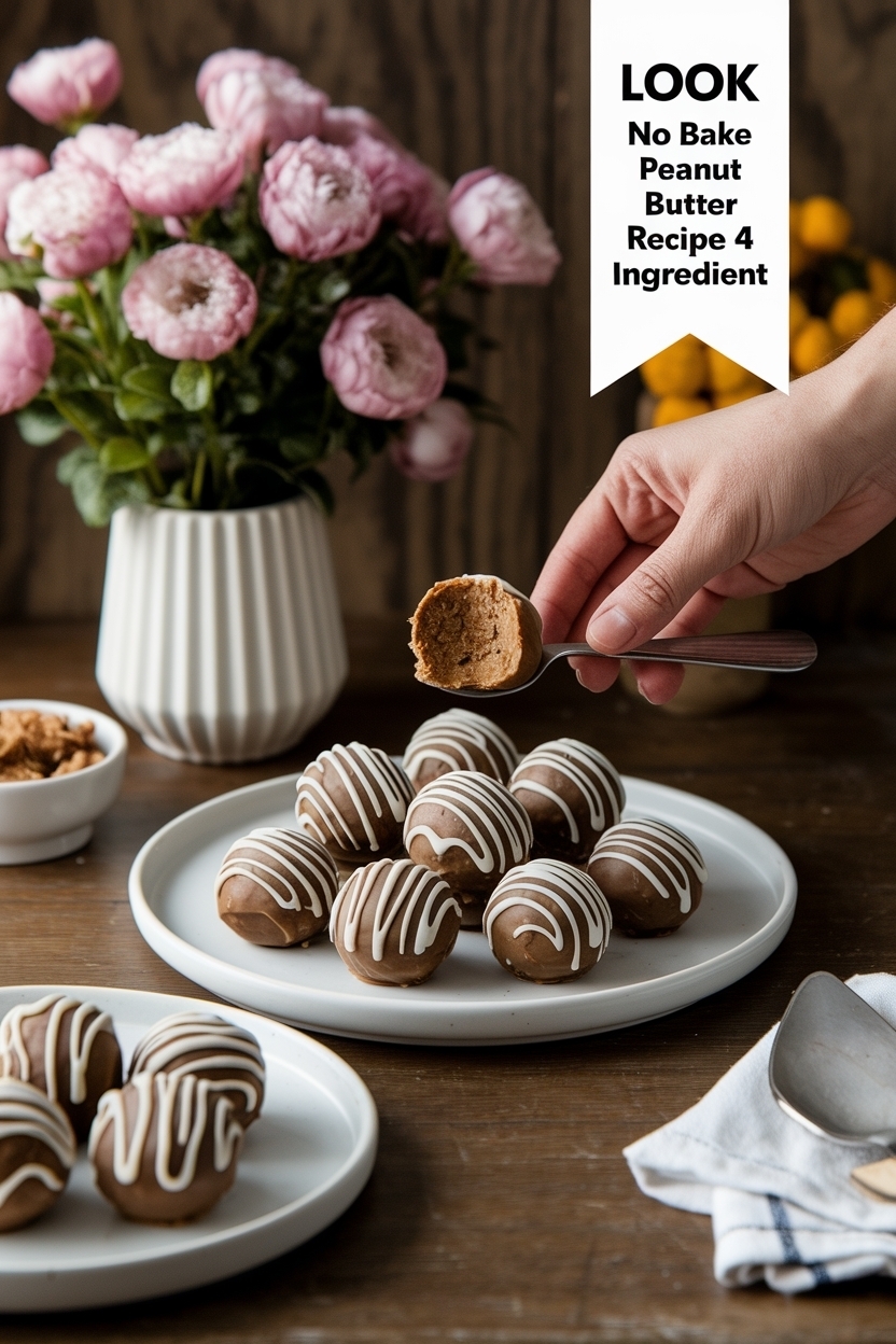 no bake peanut butter balls recipe 4 ingredient