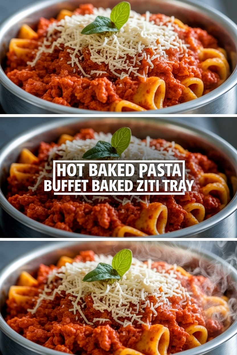 baked pasta buffet baked ziti tray