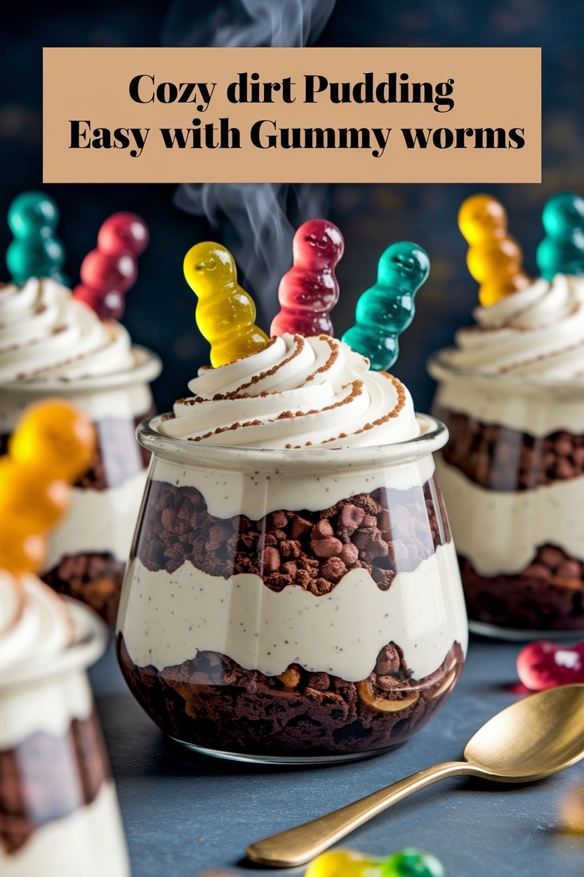 dirt pudding recipe easy with gummy worms