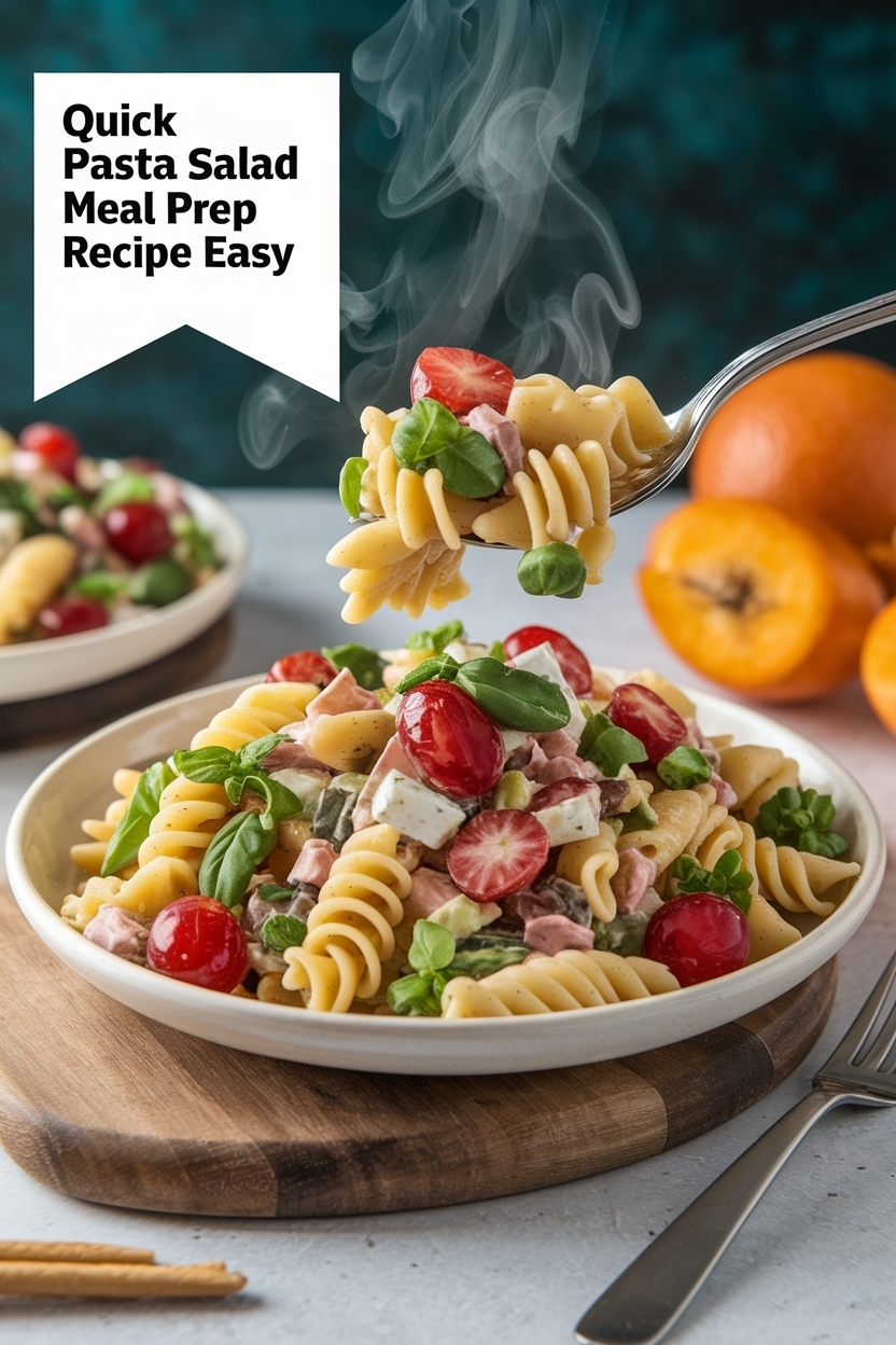 pasta salad meal prep recipe easy