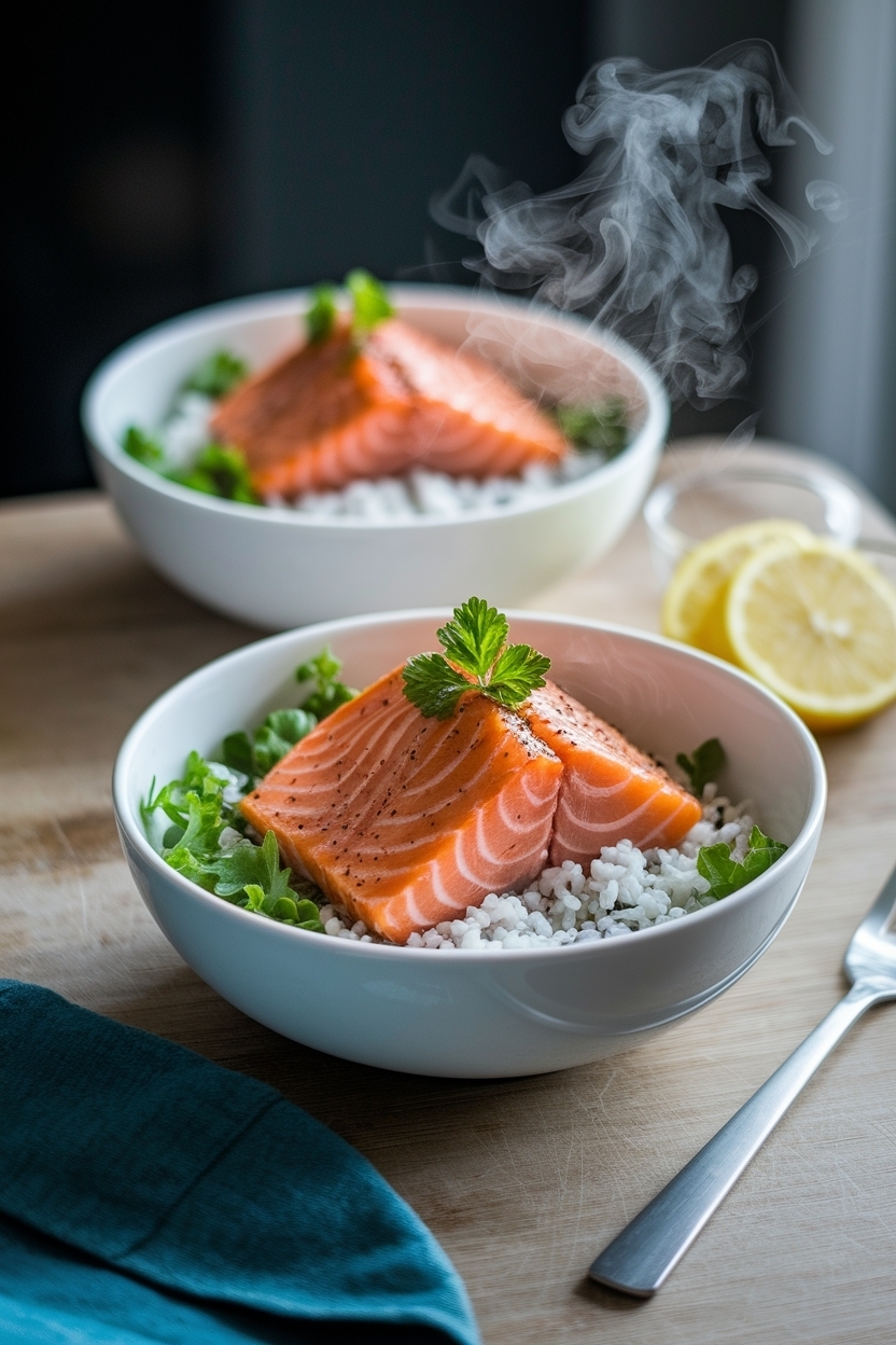 salmon rice bowl recipe meal prep