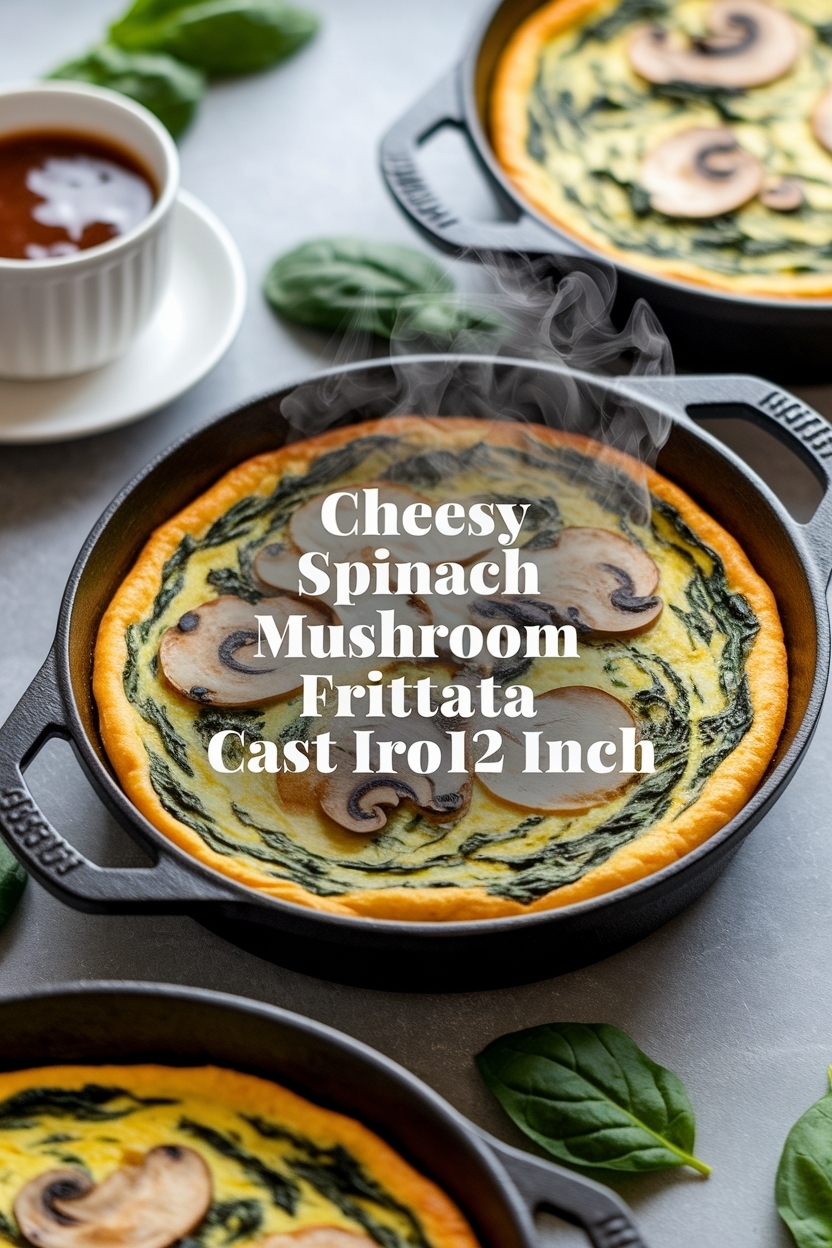 spinach mushroom frittata cast iron 12 inch