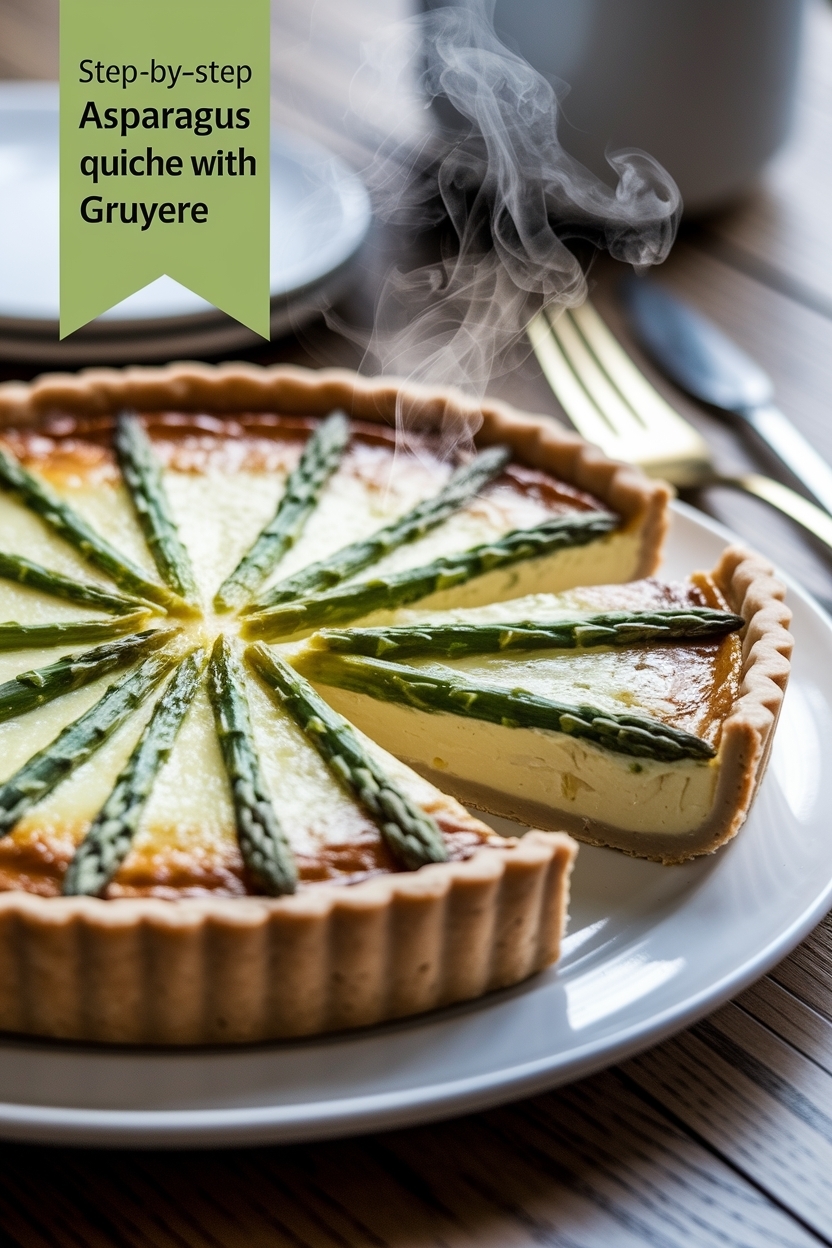 asparagus quiche with gruyere