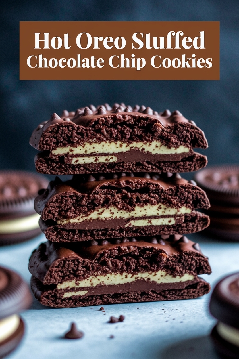 oreo stuffed chocolate chip cookies