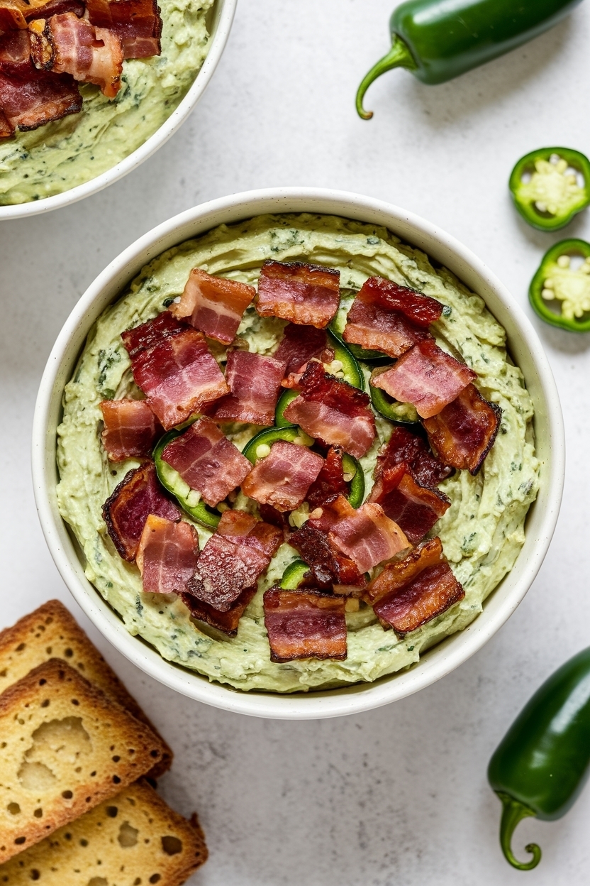baked jalapeño popper dip with bacon