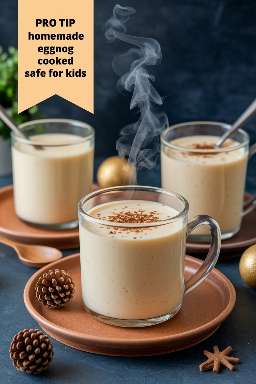 homemade eggnog cooked safe for kids