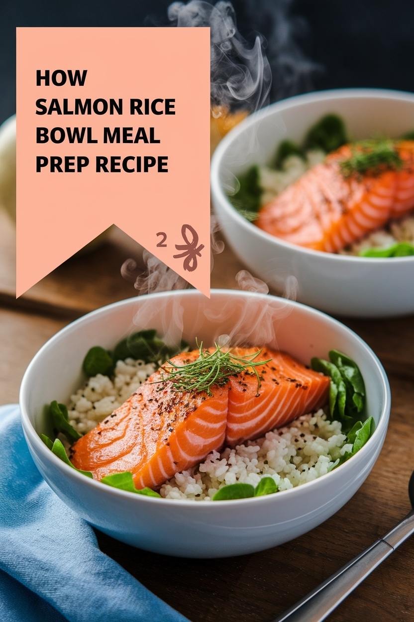 salmon rice bowl meal prep recipe