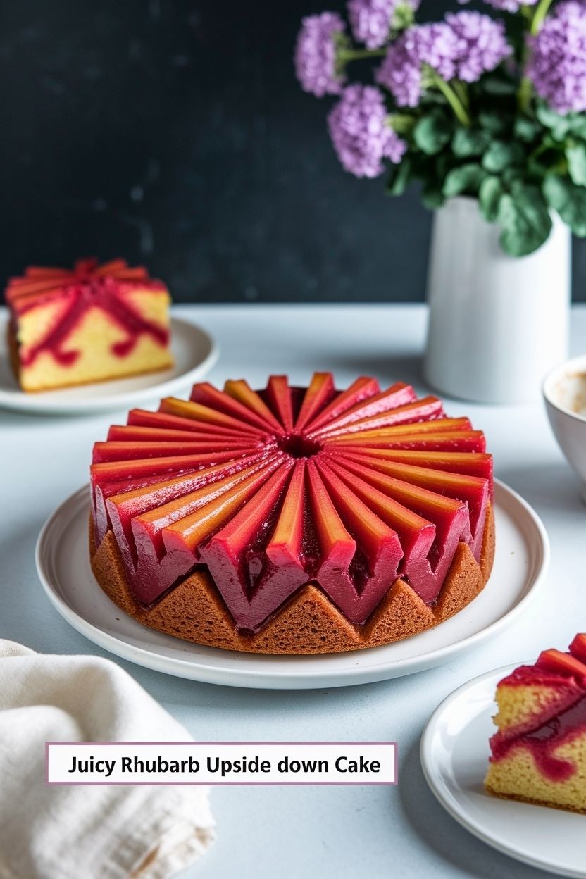 rhubarb upside down cake