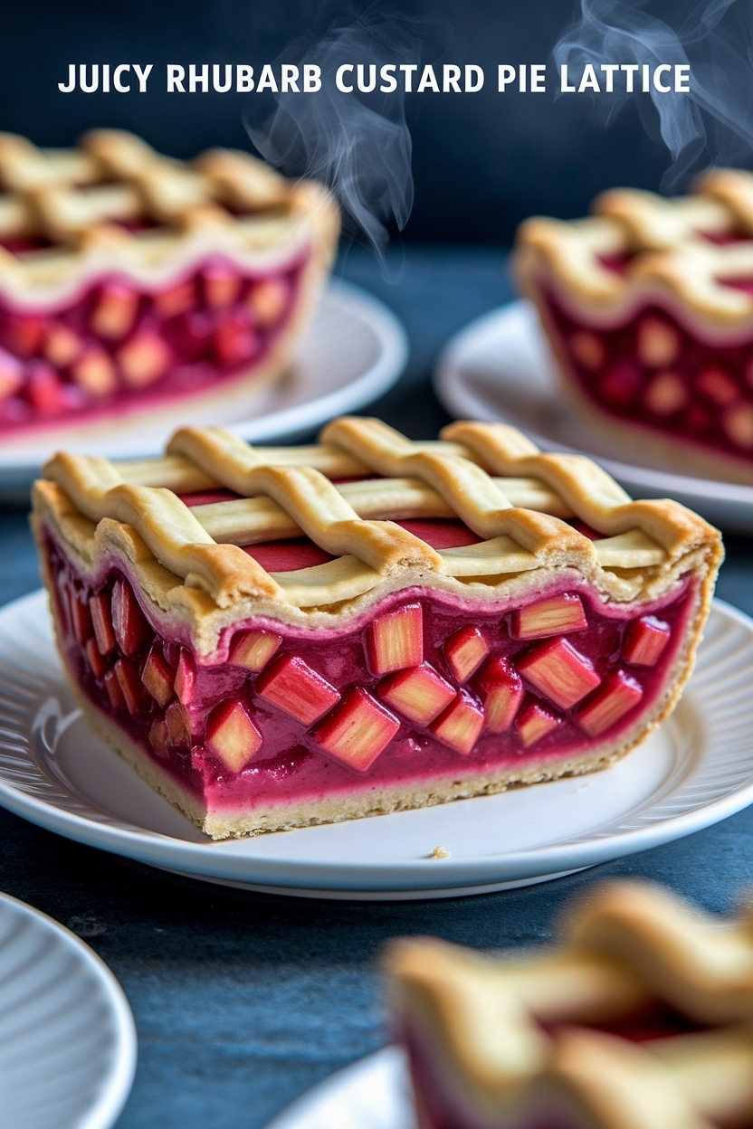rhubarb custard pie lattice