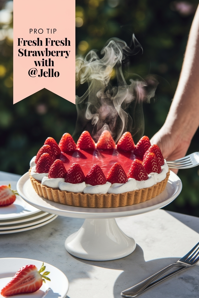 fresh strawberry pie with jello