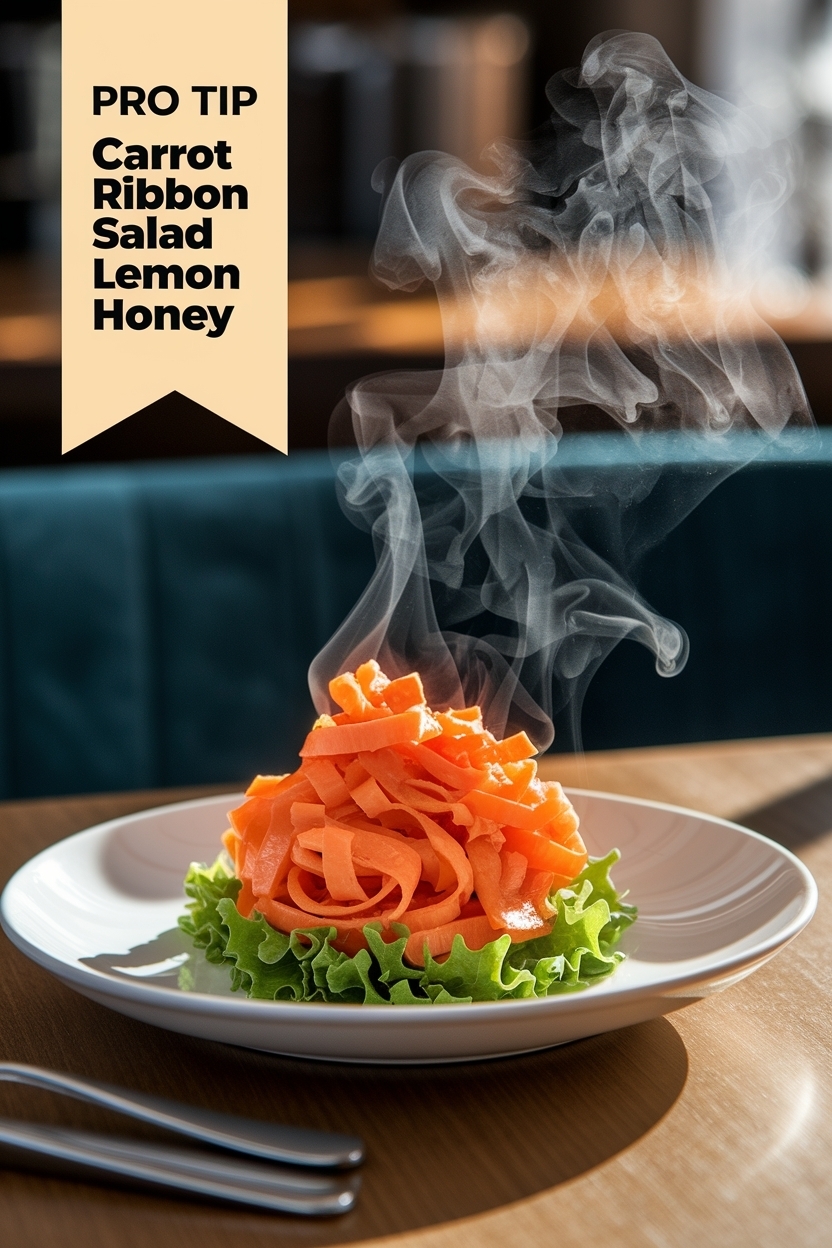 carrot ribbon salad lemon honey