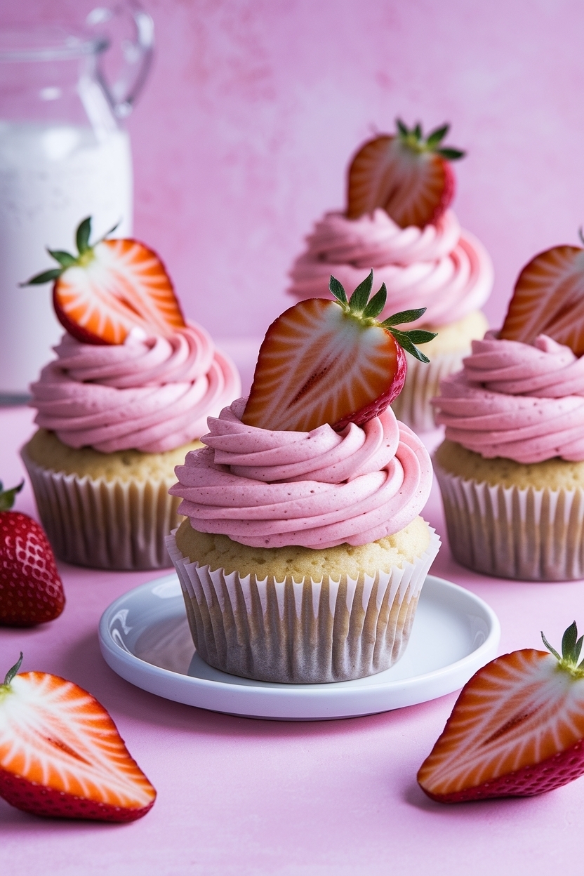 strawberry lemonade cupcakes valentine