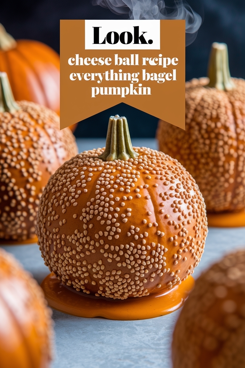 cheese ball recipe everything bagel pumpkin