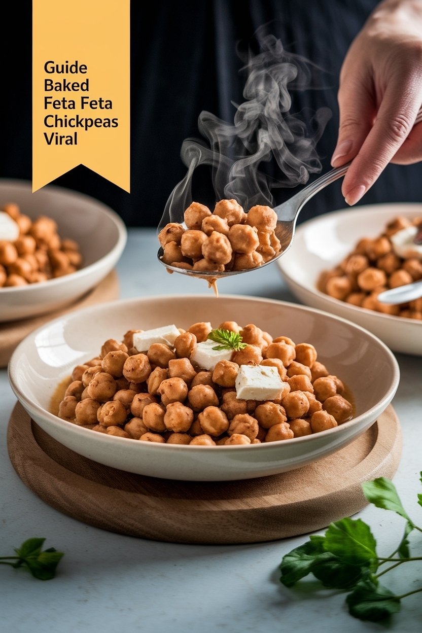 baked feta chickpeas recipe viral