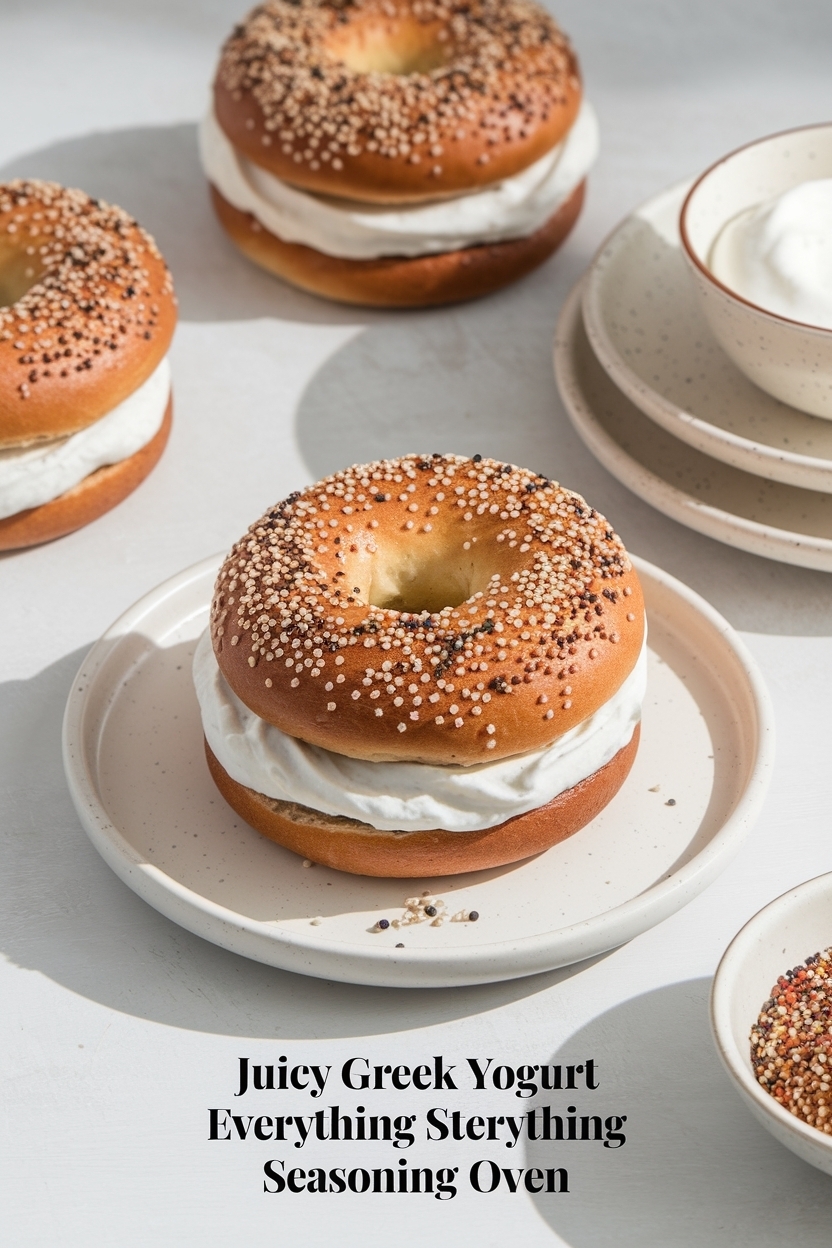 greek yogurt bagels everything seasoning oven